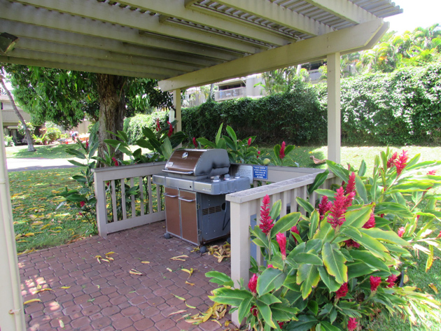 Barbecue area on property.